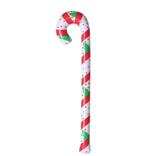 Aufblasbare Zuckerstange, 120 cm, aufblasbare Zuckerstange, riesige Zuckerstangen-Dekorationen, hängende Zuckerstange, Weihnachtsdekorationen für Weihnachten, Innen- und Außenbereich, Wand, Party, von Nuziku