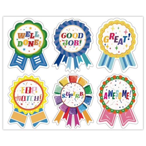 Anreizaufkleber,Abzeichen und Medaille Aufkleber 10pcs Kinder Belohnungsaufkleber für Lehrer Und Schüler Chirstmas Birthday Party Dekorative Aufkleber von Nv Wang