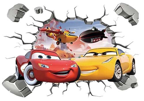 Cars 3D Aufkleber Cars Wandtattoo Cars Wandaufkleber Cars Wandsticker Cars Disney Wandtattoo Cars Kinderzimmer Dekoration Abnehmbare Aufkleber Wall Stickers Cars von Nv Wang