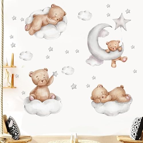 Cartoon Bär Wandtattoo Cartoon Bär Freizeitspaß Wandtattoo Kinderzimmer Wandsticker Cartoon Bär 3D-effekt Aufkleber von Nv Wang