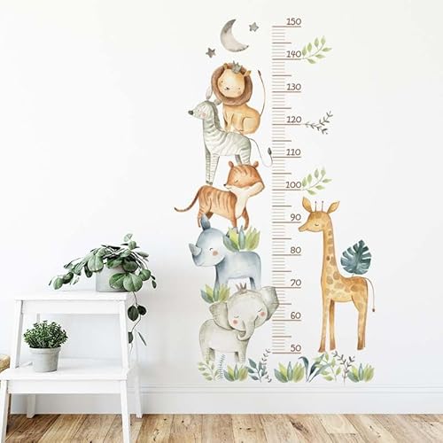 Wandtattoo Höhentabelle Wandaufkleber Kinder Höhe Diagramm Wandtattoo Messlatte Kind Wald Tiere Wandaufkleber für Babyzimmer Kinderzimmer Schlafzimmer von Nv Wang