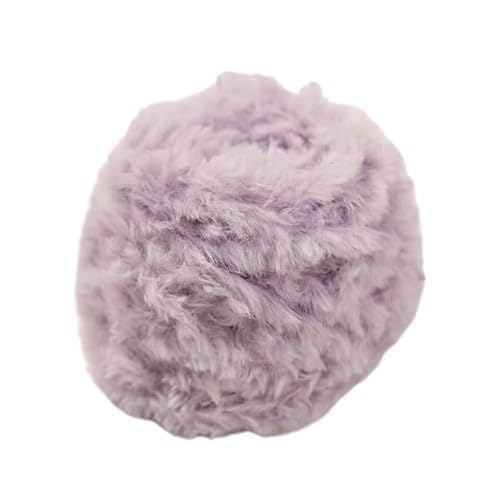 Nvzi Chunky Chenille-Garn zum Häkeln, sperriges flauschiges, dickes Stricken, Chenille-Garn, super grobes Chenille-Garn für handgestrickte Decken, weiches Plüschgarn, 100 g, violettes Weiß von Nvzi