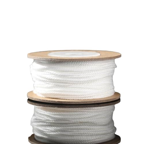 Nvzi Gedrehte Kordel, dekorative Kordel, Zierschnur, zum Basteln, 1,2 mm, 2 Stück, Weiß Nvzi Gedrehte Kordel, dekorative Kordel, Zierschnur, zum Basteln, 1,2 mm, 2 Stück, Weiß von Nvzi