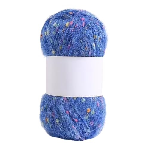 Nvzi Mohair-Garne mit bunten Punkten, weiches Garn, handgestrickt, gehäkelt, gewebt, für Schals, Schals, Basteln, Dunkelblau, 100 g Nvzi Mohair-Garne mit bunten Punkten, weiches Garn, handgestrickt, gehäkelt, gewebt, für Schals, Schals, Basteln, Dunkelblau, 100 g von Nvzi