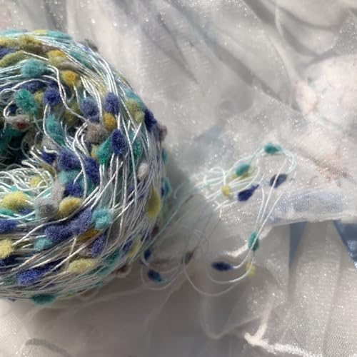 Nvzi Weiche Plüschwolle, Acryl, ausgefallenes Schlaufengarn für Puppenhaarherstellung, Häkeln, Stricken, Nadelfilzen, Puppenhaar, lockiges Haar, Spulen aus Wollfilz, kardierte Schafwolle, Roving, von Nvzi