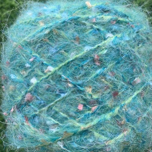 Nvzi Weiche Plüschwolle, Acryl, ausgefallenes Schlaufengarn für Puppenhaarherstellung, Häkeln, Stricken, Nadelfilzen, Puppenhaar, lockiges Haar, Spulen aus Wollfilz, kardierte Schafwolle, Roving, von Nvzi