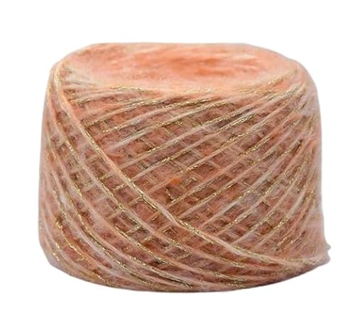 Nvzi Weiches und glänzendes Garn, 100 g, mehrfarbiges Garn zum Stricken, Häkeln, Weben, Landschaftsgarn, mehrfarbiges Garn zum Stricken, Gelb von Nvzi