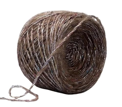 Nvzi Weiches und glänzendes Garn, 50 g, mehrfarbiges Garn zum Stricken, Häkeln, Weben, Landschaftsgarn, mehrfarbiges Garn zum Stricken, Häkelgarn, Braun von Nvzi