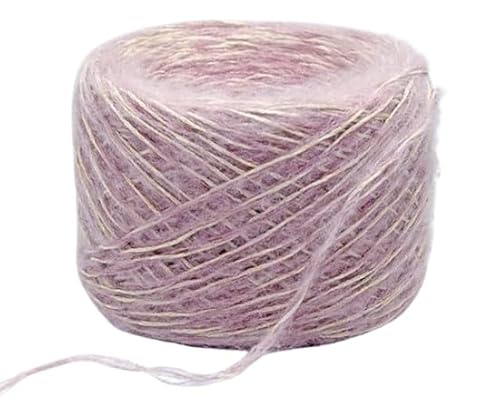 Nvzi Weiches und glänzendes Garn, 50 g, mehrfarbiges Garn zum Stricken, Häkeln, Weben, Landschaftsgarn, mehrfarbiges Garn zum Stricken, Häkelgarn, Hellrosa von Nvzi