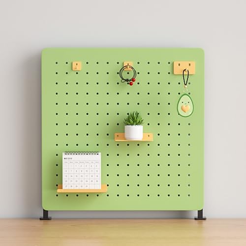 Pegboard Lochwand Haken Stecktafel Wand Organizer, Pegboard-Kombinationsset, Klemm-Pegboard für den Schreibtisch mit Zubehör, für Büro, Wohnheim, Zuhause(Green,40 * 40cm) von Nxkhox