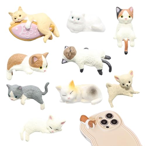 Nybhyjka 3D-Tassenaufkleber-Set, Handyhülle-ationsset,Süßes Katzen Sticker Kit Handyhülle | Flatback-Set zum Basteln von Telefonzubehör für Laptop und Handyhülle von Nybhyjka