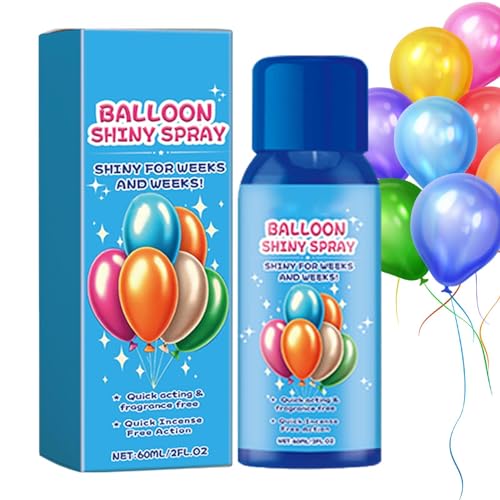 Nybhyjka Ballon-Glanzspray,Ballon-Glanzspray,Ballonspray Glanz für edlen Glanz - Sofortiger Hochglanzglanz, elegantes Finish, schnell trocknender 60-g-Sprühaufheller für dauerhaften Glanz auf Partys von Nybhyjka