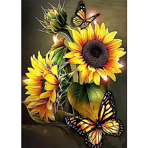 O&BTRC01 Diamond Painting Sonnenblume, Diamond Painting Erwachsene Blume,Diamant Painting Bilder von O&BTRC01