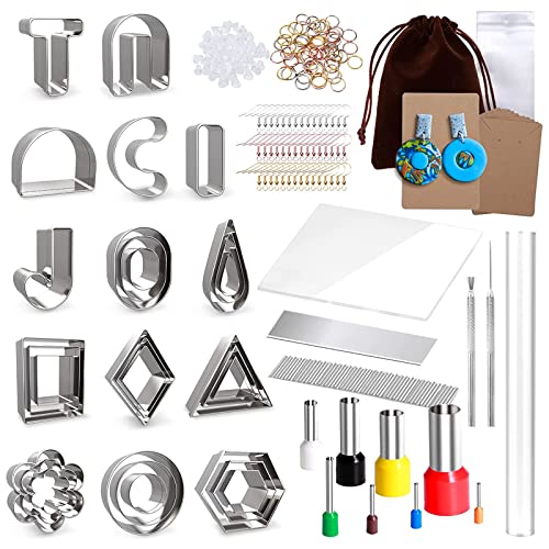 165-teiliges Polymer Ton Ausstecher Set Ton Ohrring Ausstecher Set Mit Polymer Ton Werkzeugen Ohrringe Zubehör Für Die Herstellung Von Ohrringen von OAJABBGE