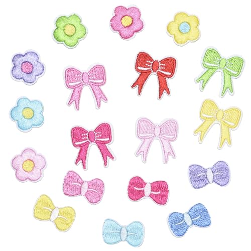 18 Pack Bows Stylische Gestickte Patches Handgefertigte Taschenhut Schuhe Kleidungsstücke Für Persönlichkeitsstile von OAJABBGE