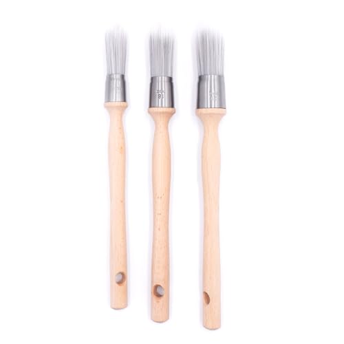 Set Mit 3 Pinseln Mit Holzgriff Glatte Und Gleichmäßige Pinsel Vielseitige Zierpinsel Perfekt Für Präzises Malen von OAJABBGE