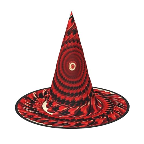 OAKETE Flower Vortex Spiral Halloween Full Hat Wide Edge Foldable Sharp Hat Halloween Costume Accessories von OAKETE