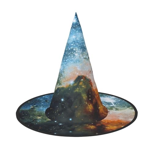 OAKETE Galaxy Space.(2) Halloween Full Hat Wide Edge Foldable Sharp Hat Halloween Costume Accessories von OAKETE