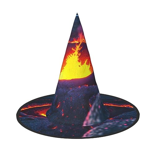 OAKETE Kilauea Vulkan Halloween ganzen Hut breiten Rand faltbar scharfen Hut Halloween Kostüm Zubehör von OAKETE