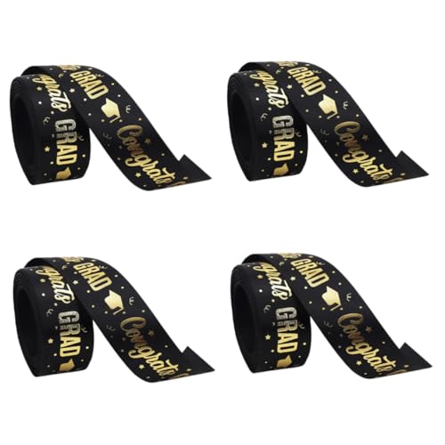 4 Rollen Staffelungsband Fransenvorhang aus Goldfolie großes Geschenkpapier Satinband Samtband band leis für den abschluss seidenband ribbon Wickelband Schleifenband Polyester OATIPHO von OATIPHO