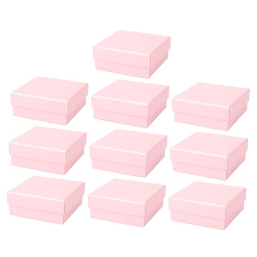 OATIPHO 10 Stück Schachtel Schmuckkästchen Kleine Geschenkboxen Mit Deckel Halskette Boxen Schmuckschatullen Aus Papier Organizer Zur Aufbewahrung Von Schmuck Schmuckverpackung Rosa Karton von OATIPHO