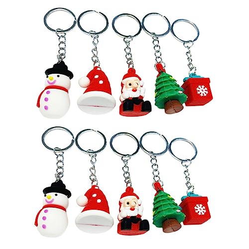 OATIPHO 10St Schlüsselanhänger Zubehör Ring Bausatz Perlen Kette weihnachten geldgeschenke weihnachten weihnsgeschenke Taschendekoration Anhänger-Ornament PVC-Weichkleber von OATIPHO