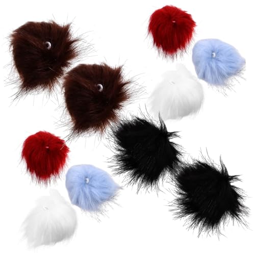 OATIPHO 10St flauschige Pompons Regenbogen-Pompons Bommelbälle aus Kunstpelz Pom-Pom-Kugeln basteln Pom-Pom-Girlande Pom-Pom-Hersteller Poms Pom-Pom- abnehmbarer Bommel Kunstfell von OATIPHO