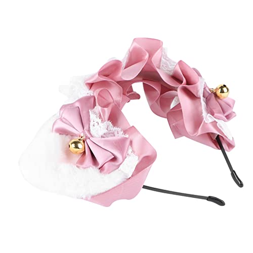 OATIPHO 1Stk Stirnband mit Katzenohren Haarschmuck für Damen Haarschmuck für Mädchen Mode-Stirnband haaraccessoires haarschmuck haare Cosplay-Kopfschmuck Lolita-Haarreifen Plüschstoff Rosa von OATIPHO