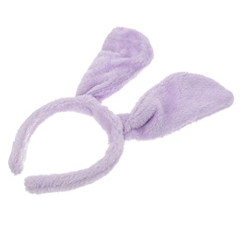 OATIPHO 1Stk Stirnband mit Tierohren Hunde Stirnband mit Clips Fursuit Grundierung halloween haarreif halloween headband entzückender Haarreif Stirnband für Plüschstoff Lavender von OATIPHO