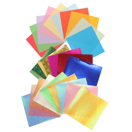 OATIPHO 200st Geprägtes Papier Pastellpapier Quadratisches Papier Packpapier Masse Farbiges Papier Faltpapier Basteln Buntes Bastelpapier Diy-papiermaterial Faltbares Papierornament von OATIPHO