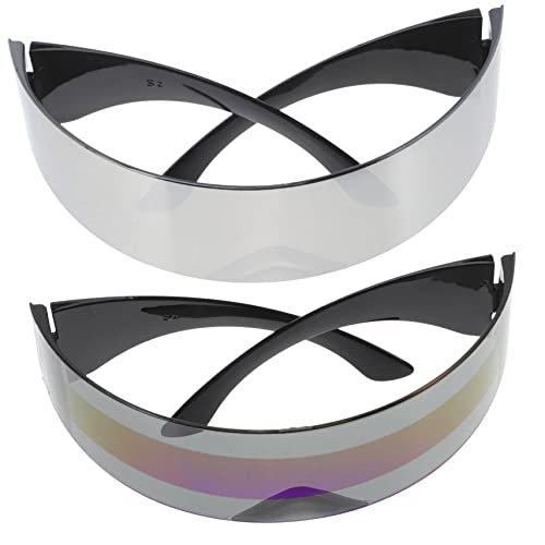 OATIPHO 2St -Brille leuchtbrillen faschingsbrille witzige brillen partybrillen spassbrillen Kostümbrille coole Brille Gläser Party-Requisite neuartige Partybrille Plastik von OATIPHO