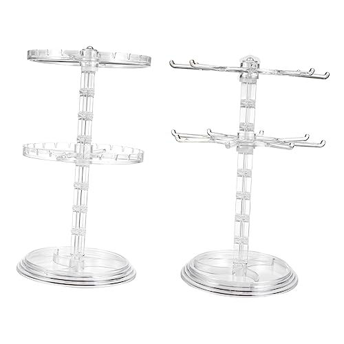 OATIPHO 2St Schmuckständer Halsketten Ohrhaken hängende Schmuckorganisatoren Kleiderbügel Aufhänger jewelry stand schmuck display schmuckregal Ohrringhalter Ohrringe stehen p.s Transparent von OATIPHO