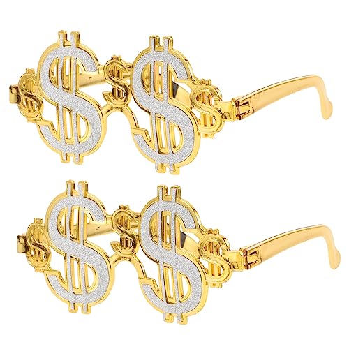 OATIPHO 2er Set Partybrille Lustige Goldene Sonnenbrillen Für Erwachsene Perfekte Accessoires Für Kostümpartys Und Foto Requisiten von OATIPHO