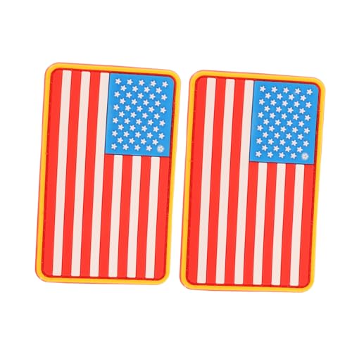 OATIPHO 2st Sternenbanner Bandaufnäher Für Jacken Kleidung Tasche Bestickt Us-flaggen-patch Abzeichen Nähen Aufnäher Mit -stickerei Gestickter Stern Flaggenpatches Yellow Pvc von OATIPHO