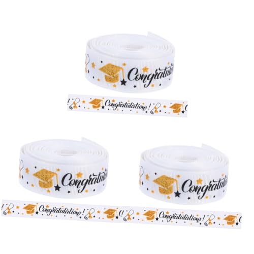 OATIPHO 3 Rollen Staffelungsband seidenband ribbon geschenkdeko geschenkeband Band für Kleidungsaccessoires Verpackung Schleifen zum Verpacken Geschenkband Band zum Verpacken Polyester von OATIPHO