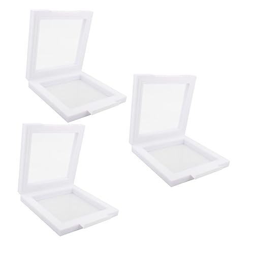 OATIPHO 3 Sätze Aufbewahrungskiste Halskette Musical Gestell Reise Schmuckschatulle Verstauen Tablett Aufbewahrungsdose Storage Boxes Schmuck Vitrine Schmuckbehälter Acryl Weiß 3 Stück * 3 von OATIPHO