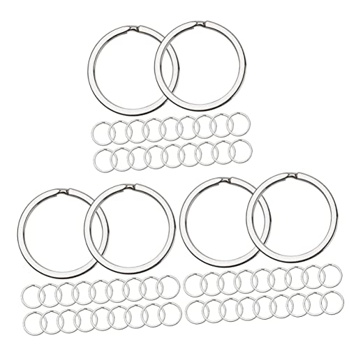 OATIPHO 3 Sätze Flach Ring Schlüsselring-clips Ringe Tippet Band Zange Circut Werzeug Spanngurten Schlüssel Anhänger Retro-schlüsselanhänger Runde Schlüsselanhänger Metall 40 Stück * 3 von OATIPHO