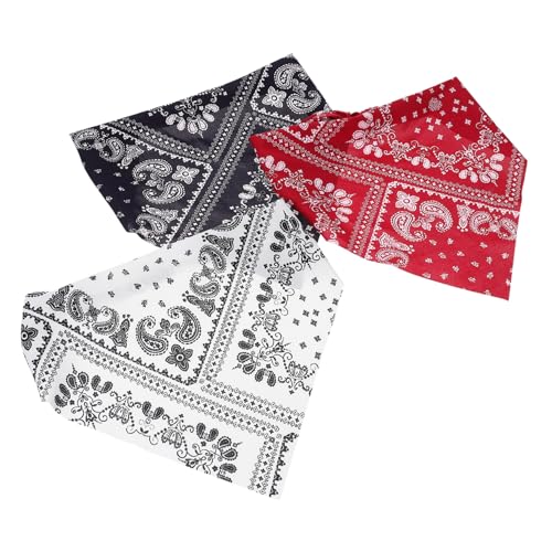 OATIPHO 3St Turban-Stirnband Haarschmuck für Damen seidenbandana haar Stirnbänder für Mädchen bandana kopf wickeln dreiecksschal haar handtuch Haarschal Haartuch atmungsaktives Fasertuch von OATIPHO