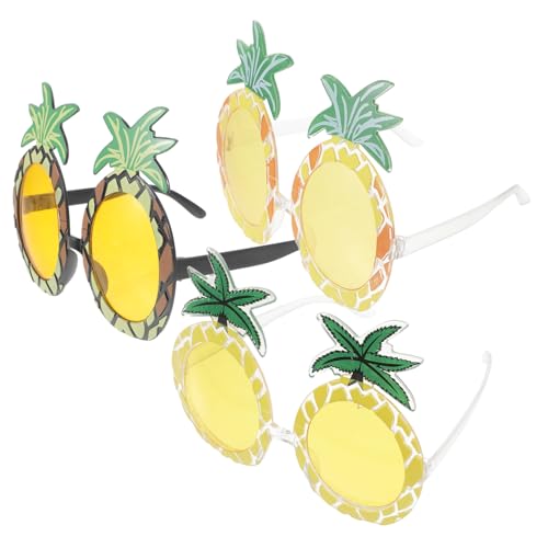 OATIPHO 3st Party-brille Bulk-sonnenbrille Für Erwachsene Abschlussball-sonnenbrille Tropische Party-sonnenbrille Geburtstag Ananas Geschenke Luau Partybrille Ananasgläser Bilden Kleidung von OATIPHO