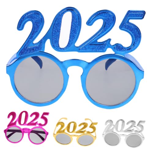 OATIPHO 4 Stück Digitale Brille Abschlussbrille 2025 Papierbrille Des Neuen Jahres Neujahr Kostüm Brillen Klasse Von 2025 Brillen Festivalzubehör Urlaubsparty-brille Partybrille 2025 Stk von OATIPHO