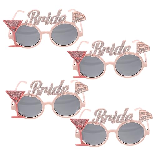 OATIPHO 4 Stück Gläser Für Die Brautparty Dekorationen Damen Brautparty-sonnenbrille Modische Brille Bachelorette Party Gefälligkeiten Brautjungfer Brille Trendige Sonnenbrille Hochzeit Pp von OATIPHO