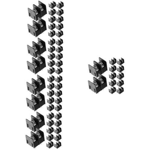 OATIPHO 5 Sätze Terminals Schalungsbretter Anschlussklemmen Powerank Kabelbinder Elektrische Anschlüsse Klemmenblöcke Mit Geraden Stiften Elektrisches Zubehör Kupfer Black 50 Stück * 5 von OATIPHO