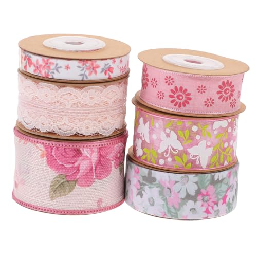 OATIPHO 6 Rollen Schleife Geschenkband Für Den Frühling Geschenkband Für Ostern Geschenkverpackungsband Ripsband Gänseblümchen-ripsband Geschenke Blumen Kunsthandwerk Polyester von OATIPHO