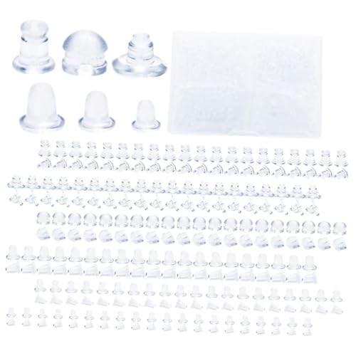 OATIPHO 600 Stück Set zur Herstellung von Ohrringen ohrring verschluss ohrring zubehör Ringmaß Aufkleber Stopper Ohrenklingeln zurück Ohrringrückseiten für Ohrstecker Kieselgel Transparent von OATIPHO