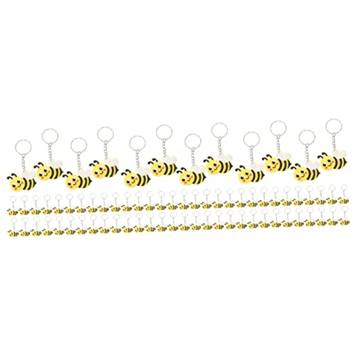 OATIPHO 72 Stk Biene Schlüsselanhänger Tasche Schlüsselringe Pvc-cartoon-bienen-schlüsselanhänger Frühling Schlüsselanhänger Bienenstock Schlüsselanhänger Bienen-anhänger Karikatur Metall von OATIPHO