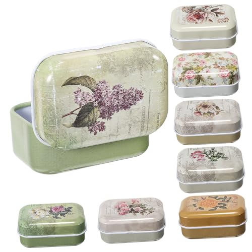 OATIPHO Schmuckschatulle-set Mit Blumenmotiv Vintage-schmuckschatullen Aus Blech Mit Deckel Aufbewahrungsbox Aus Metall Für Dekorative Organizer von OATIPHO