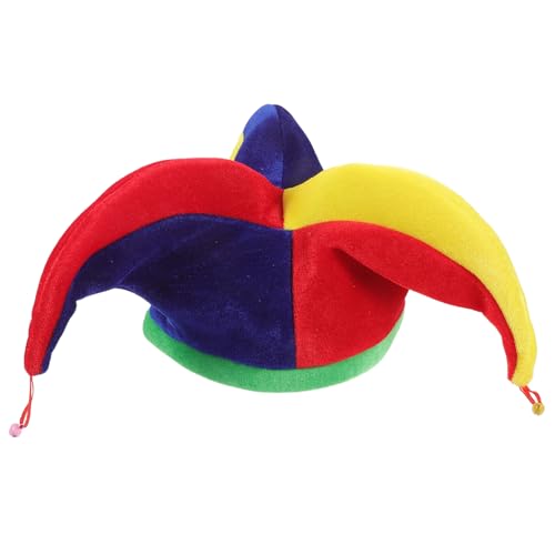 OATIPHO Karnevalshut Clownhut Mit Glöckchen Lustige Mehrfarbige Kopfbedeckung Karnevalskostüm Für Maskerade Cosplay-Accessoire von OATIPHO