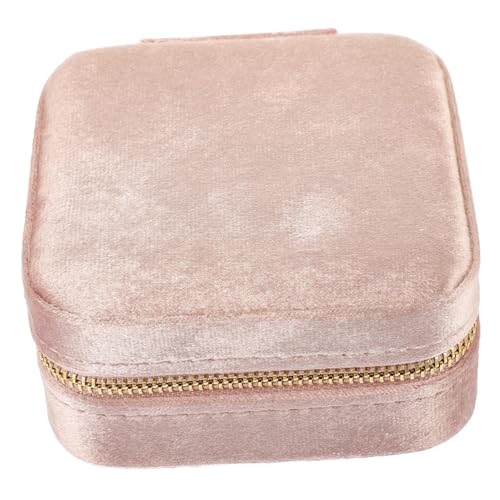 OATIPHO Kasten Multifunktionales Schmuckkästchen Halskette Mini-schmuck-reiseetui Kleines Schmuck-reiseetui Koffer Minis Mini-schmuck-organizer Reise Schmuckschatulle Klein Flanell Rosa von OATIPHO