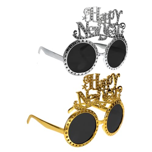 OATIPHO Lustige Neujahrsbrille Glamourö Brille Für Neujahrspartys Spaß Accessoire Und Perfekt Für Feiern Und Veranstaltungen von OATIPHO