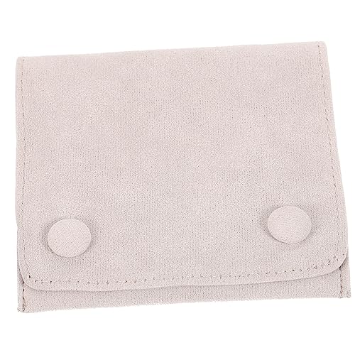 OATIPHO geschenksäckchen geschenktüten geschenkbeutel Schmuckaufbewahrung kleine Schminktasche wiederverwendbare Snackbeutel Ohrringe Taschen kleine Schmucktasche Samt-Strickstoff Grey von OATIPHO